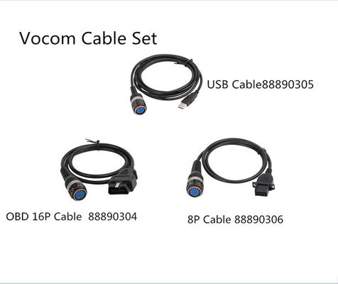 Cables resistentes del diagnóstico de  Vocom del camión 88890306